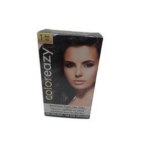 coloreazy Permanent Cream Hair Color #1 Black/Noir
